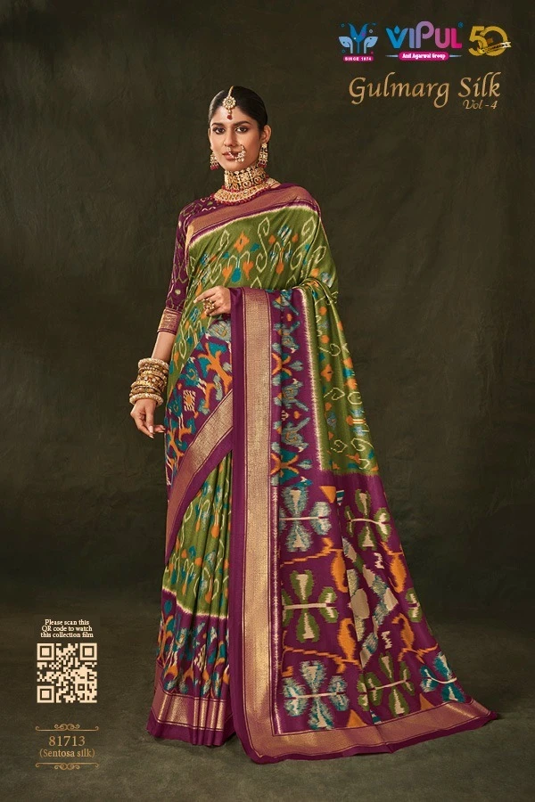 Vipul Gulmarg Silk Vol 4 Beautiful Silk Wholesale Silk Sarees Catalog — Wholesale Sarees, MPA wholesale from Surat — view 2